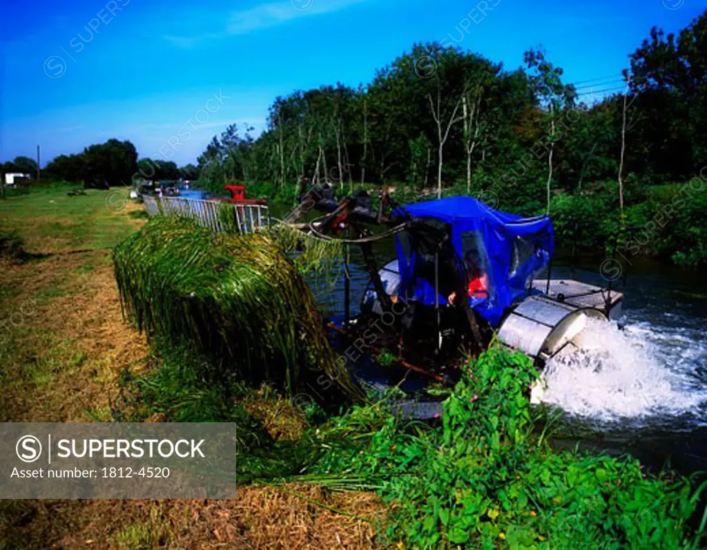 Dredging, Weed Cutting,Grand Canal, Rathangan, Co Kildare, Ireland