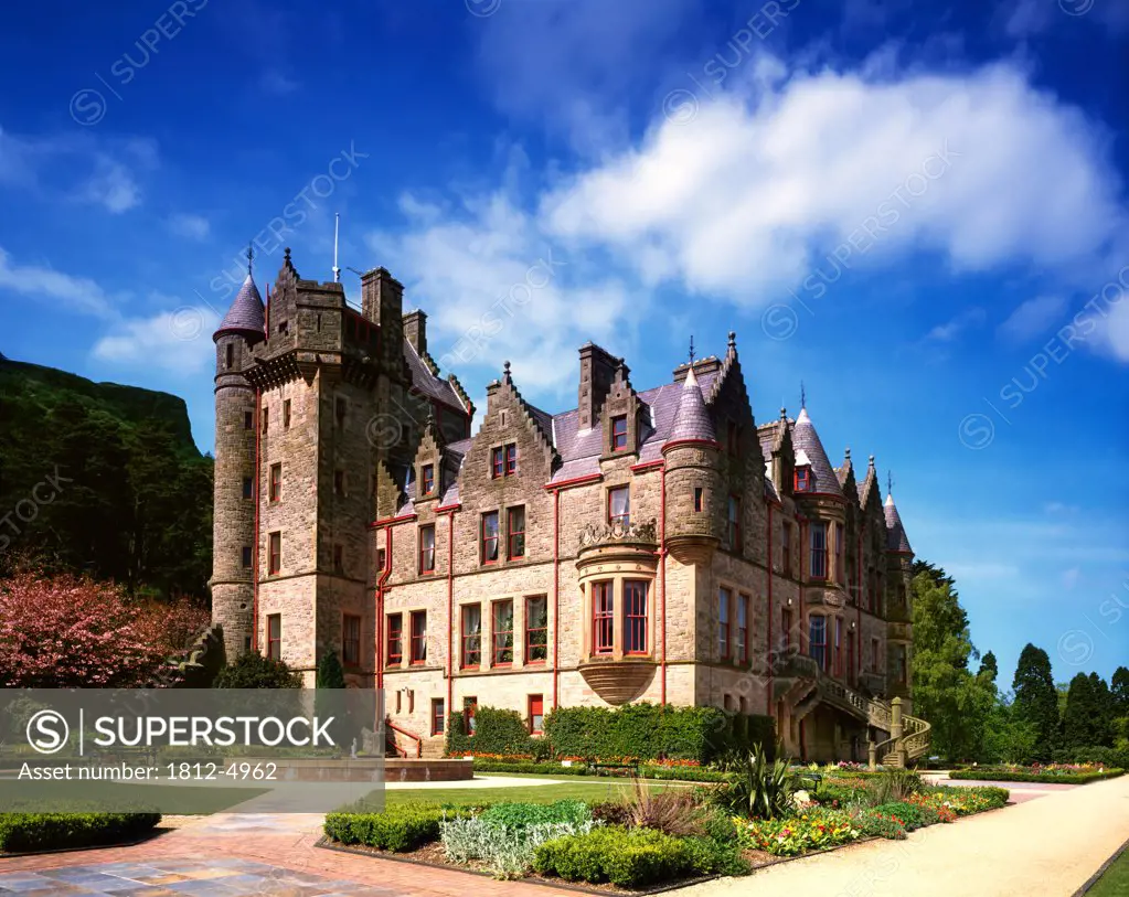 Low angle view of a castle, Belfast Castle, Belfast, County Antrim, Northern Ireland