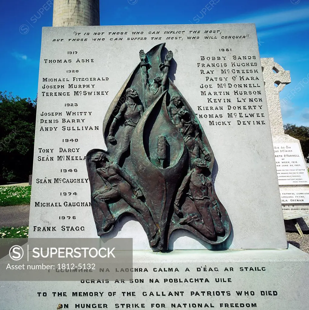 Monument to hunger strikers, Glasnevin Cemetery, Dublin, Co Dublin, Ireland