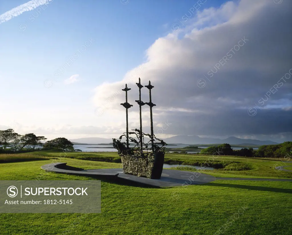 National Famine Memorial, 'Coffin Ship', Westport, Croagh Patrick, Co Mayo, Ireland