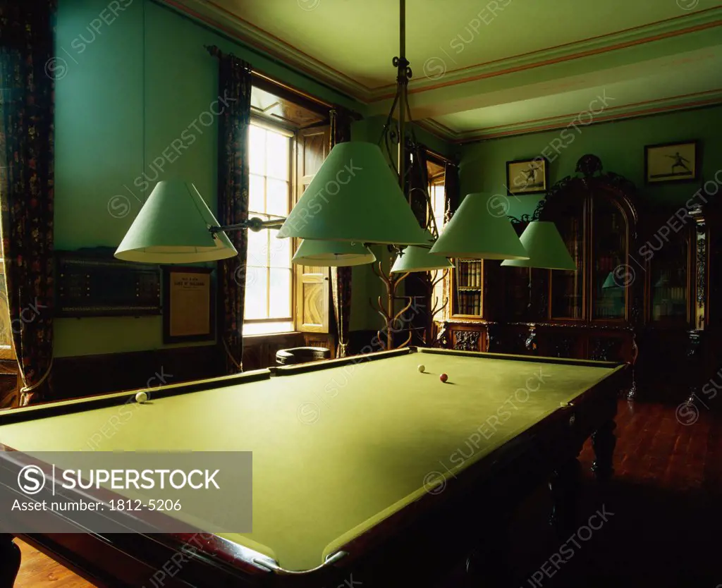 The Billiard Room, The Argory, Ireland, on the Armagh/Tyrone border