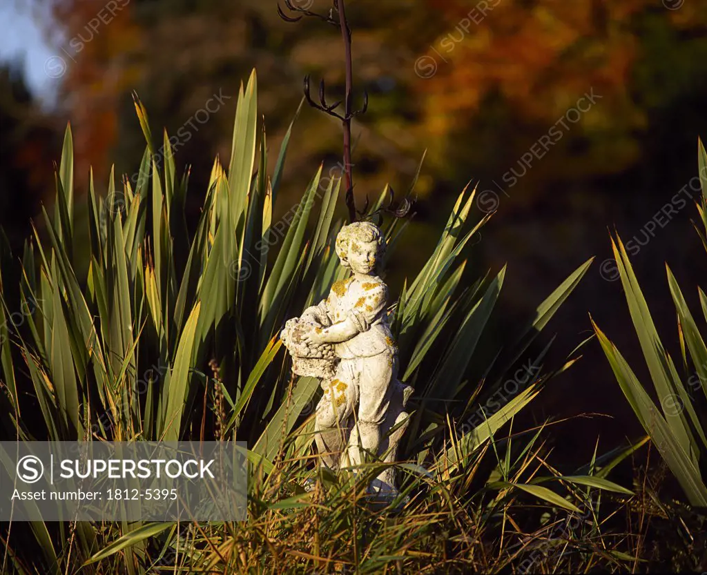 Figurine in the lake, Altamont Garden, Co Carlow, Ireland