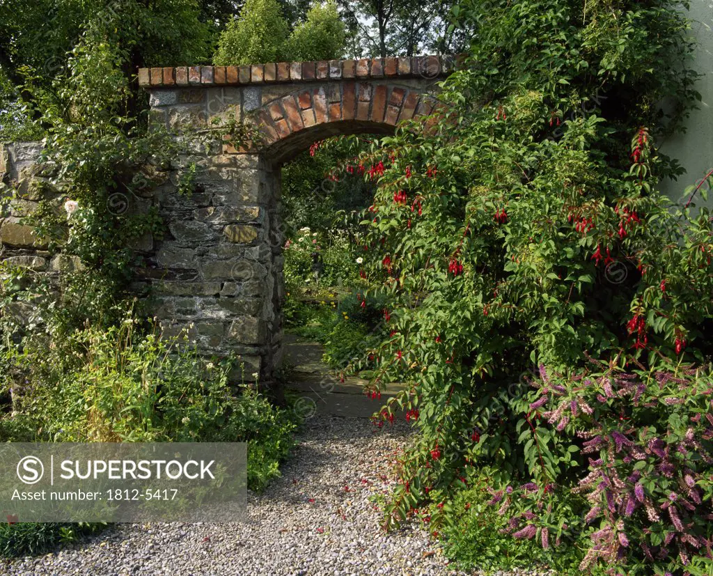 Arch in Garden Wall, The Ram House, County Wexford, Ireland