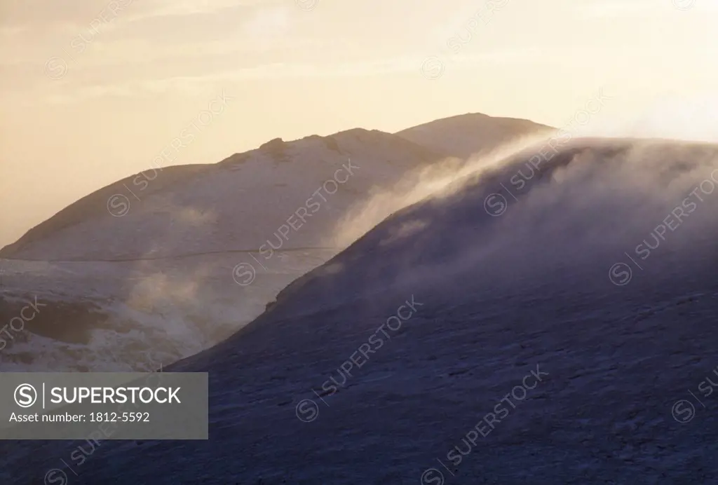 Mourne Mountains, County Down, Ireland; Misty mountain landscape