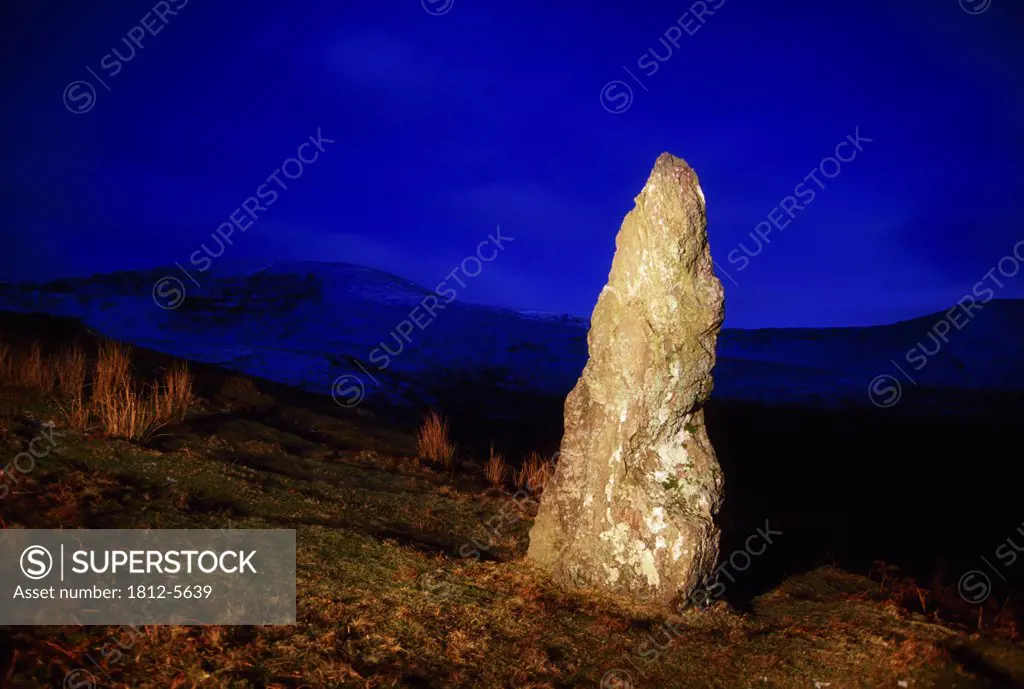 Nire Valley, County Waterford, Ireland; Standing stone