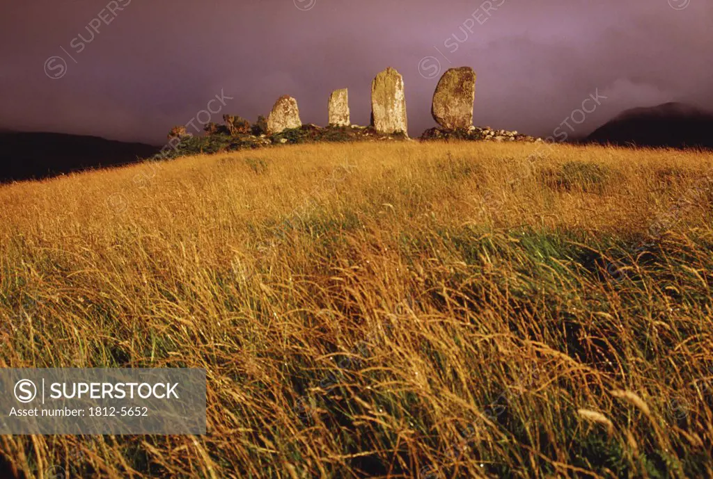 Waterville, County Kerry, Ireland; Eightercua standing stones