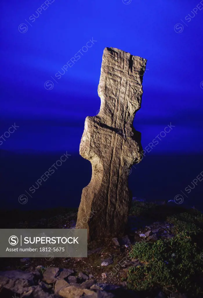 Great Skellig Island, County Kerry, Ireland; Stone cross