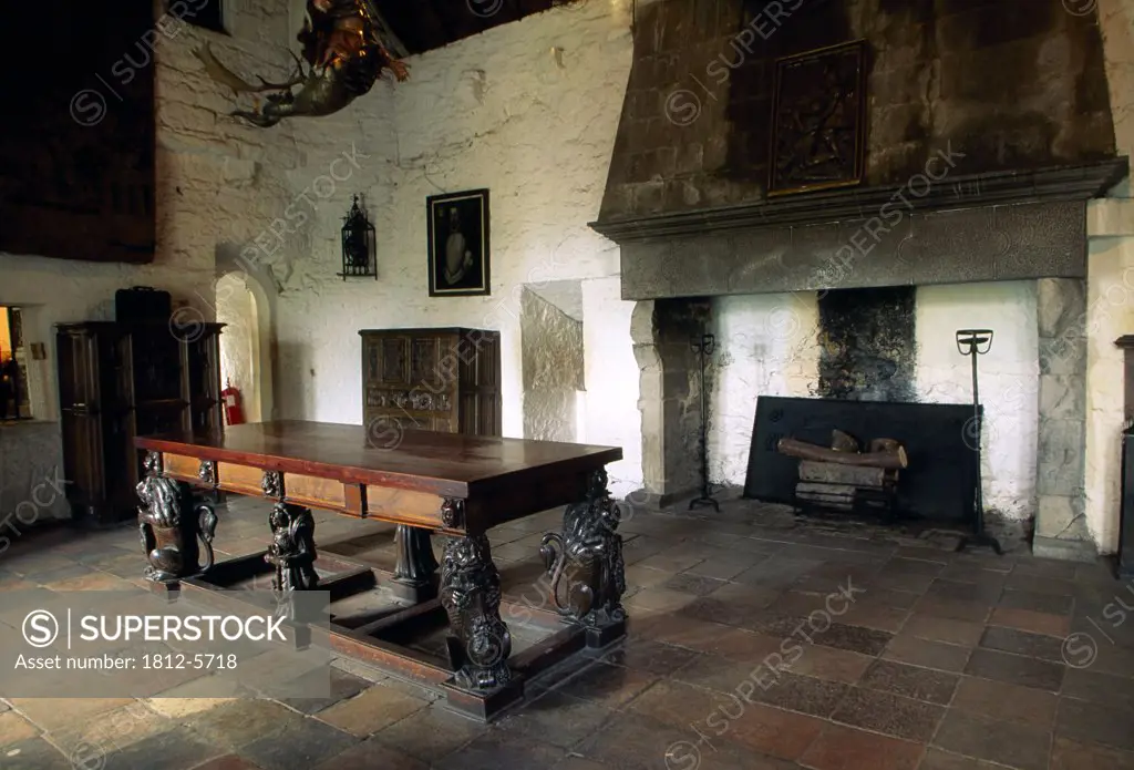 North solar room, Bunratty Castle, County Clare, Ireland; Historic interior