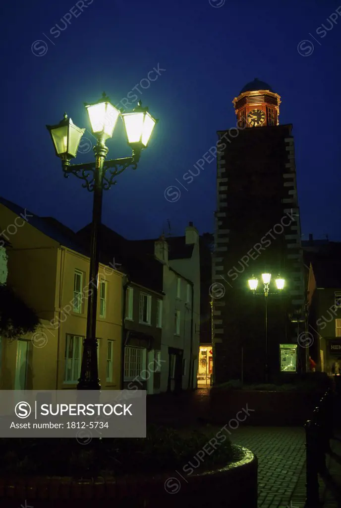 Youghal, County Cork, Ireland; Clock tower on Main Street