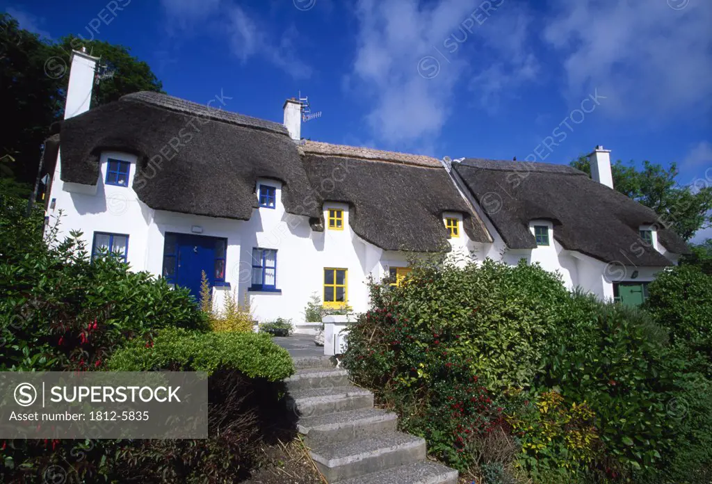 Dunmore East, County Waterford, Ireland; Thatched cottages