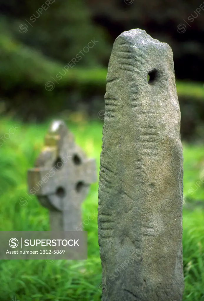 Kilmakedar, Dingle Peninsula, County Kerry, Ireland; Ogham stone