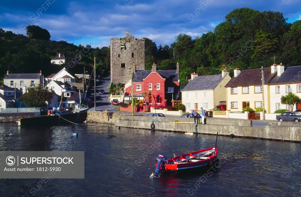 Ballyhack Village, County Wexford, Ireland; Harbour with castle