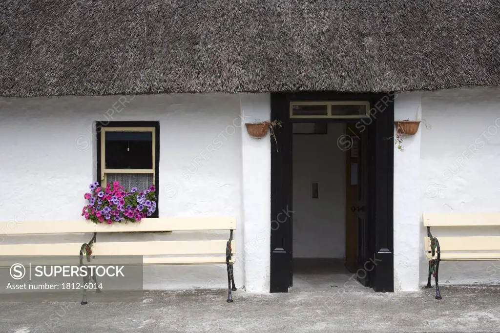 Boher, County Limerick, Ireland; Pub with traditional thatched roof  