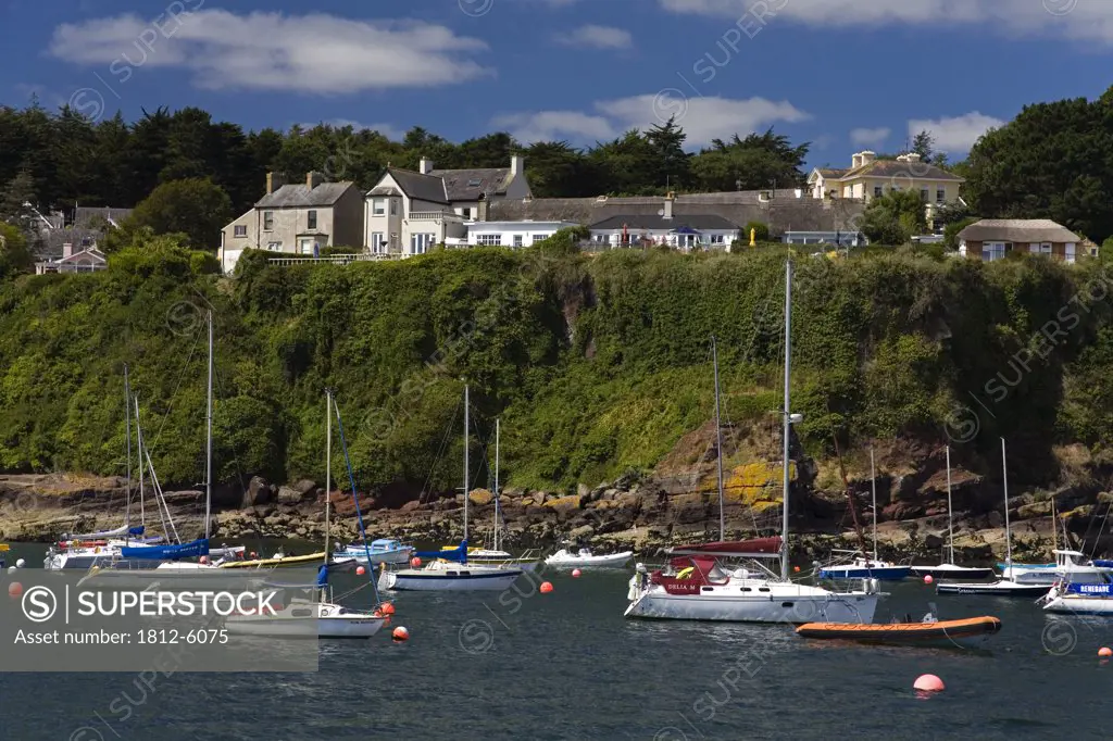 Dunmore East, County Waterford, Ireland; Harbour with boats  