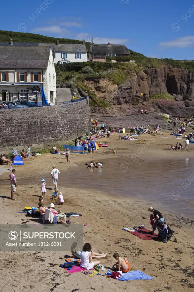Dunmore East, County Waterford, Ireland; Beach and fishing village