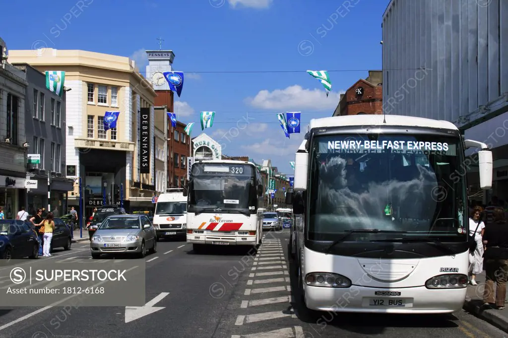 Limerick, County Limerick, Ireland; City street with traffic