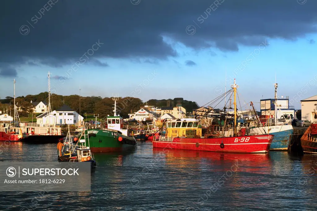 Greencastle, County Donegal, Ireland; Boats in harbour