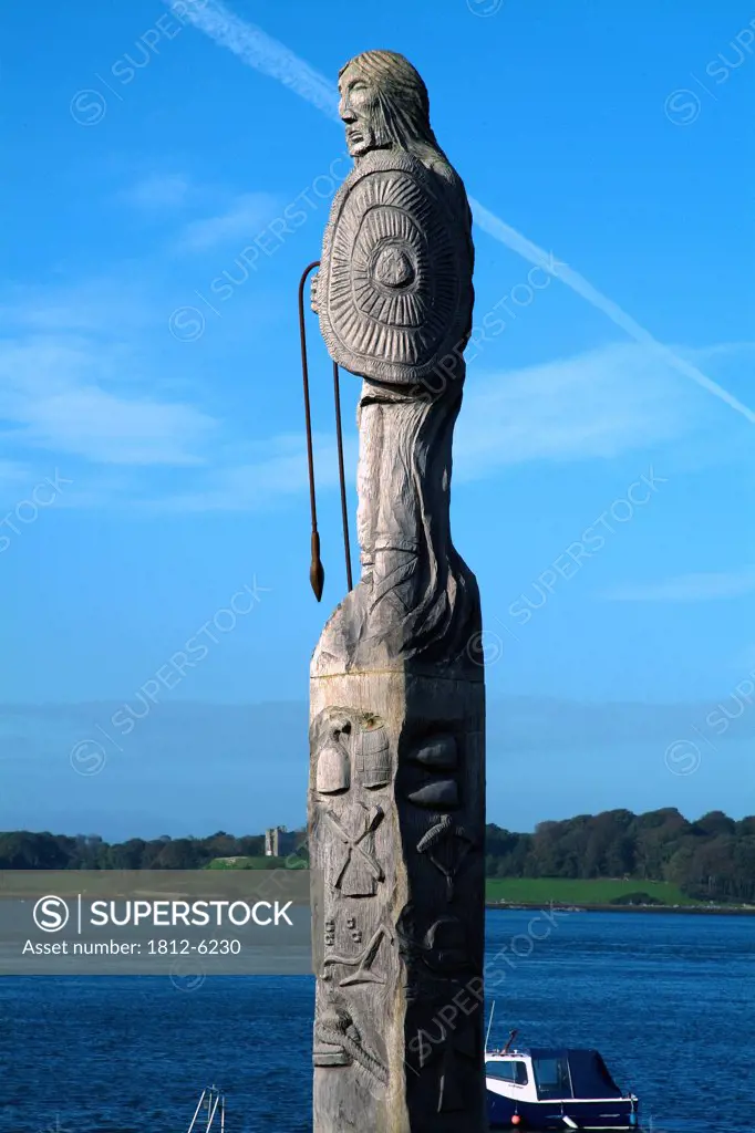 Portaferry, County Down, Ireland; Viking statue