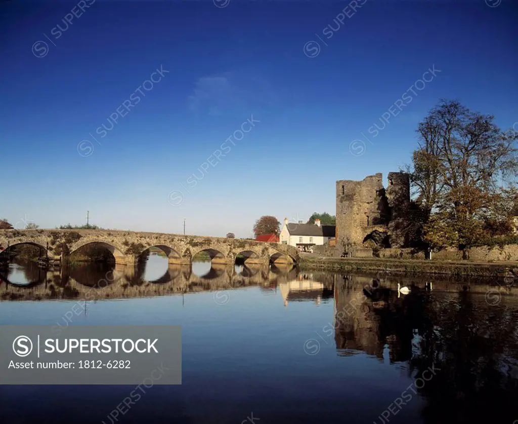 Castle and a bridge in Leighlinbridge, County Carlow, Republic Of Ireland