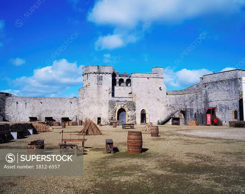 King John´s Castle, Limerick City, Ireland, Interior courtyard of historic castle
