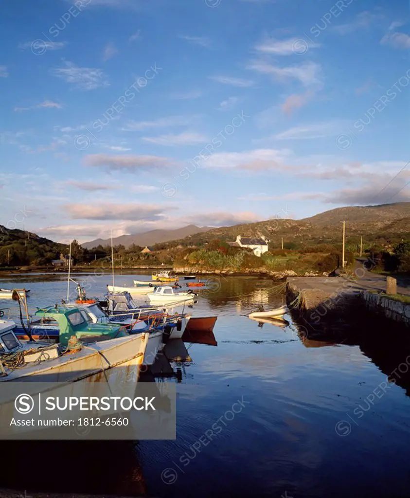 Ballycrochan near Eyeries, County Cork, Ireland, Harbour with boats