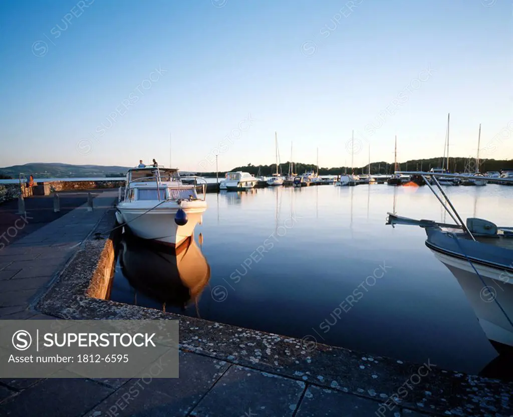 Mountshannon, Lough Derg, County Clare, Ireland, Harbour with boats