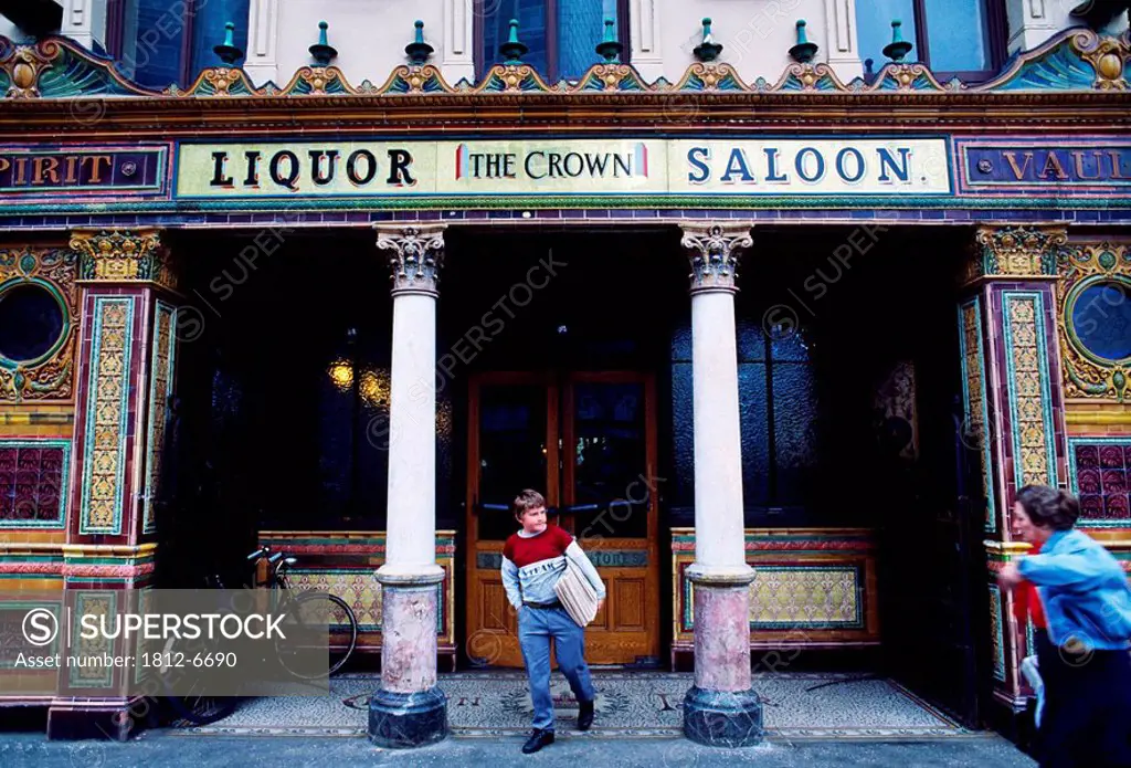 The Crown Bar, Belfast, Co Antrim, Ireland, 19th Century National Trust saloon