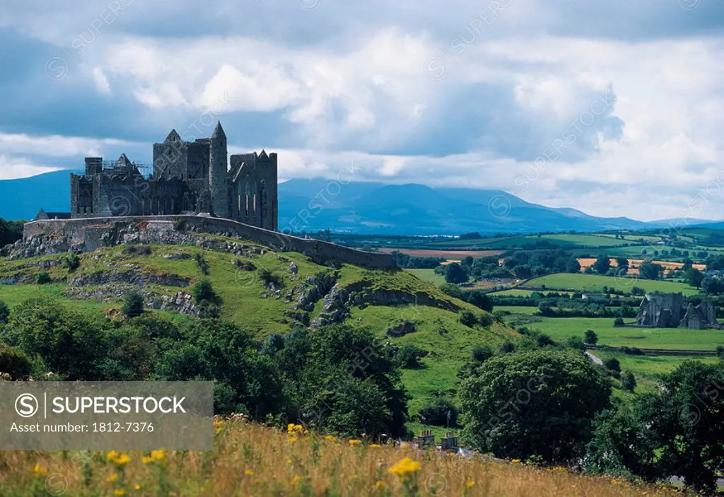 Rock of Cashel, Co Tipperary, Ireland, Landscape with the Rock of Cashel in the distance