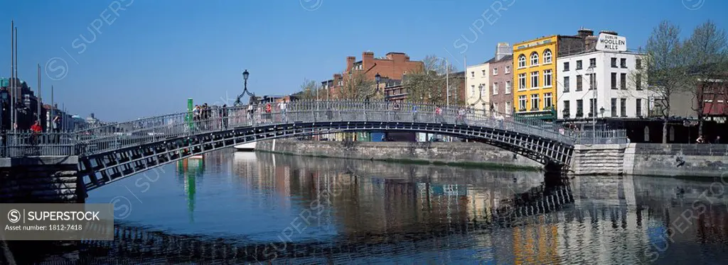 Dublin,Co Dublin,Ireland,View of the Ha´penny bridge