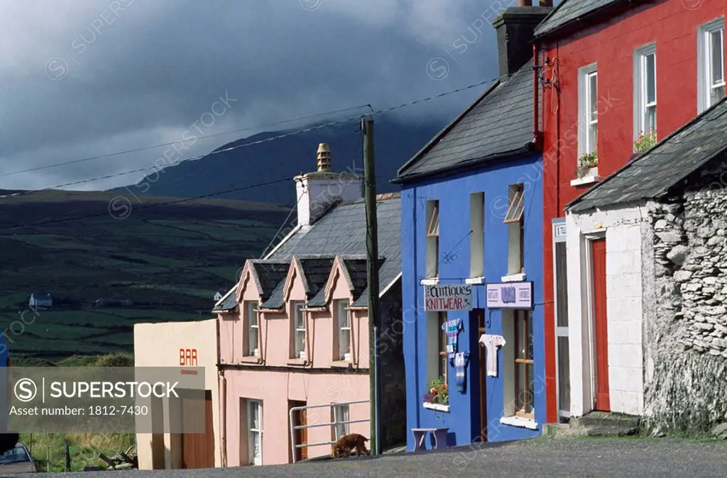 Eyries Village,Beara Peninsula,Co Cork,Ireland,Shopfronts in Eyeries village