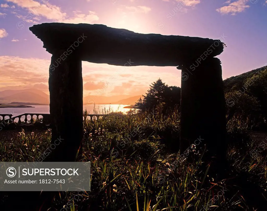 Modern Sculpture of a Dolmen at Glanleam House in Ireland