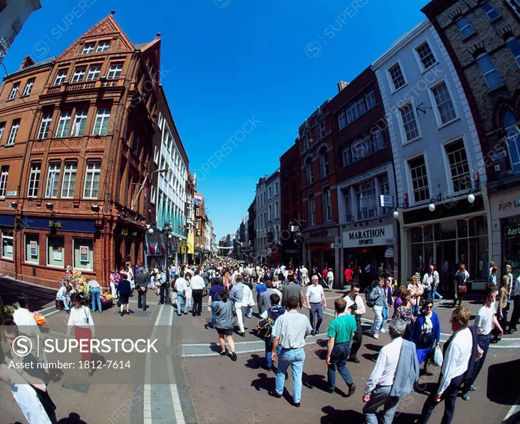 Grafton Street, Dublin, Co Dublin, Ireland, Shopping street in Dublin´s city center