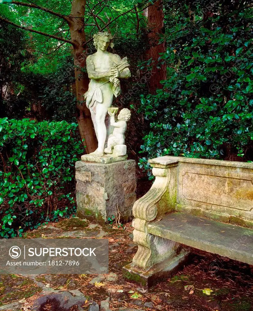 Glenveagh Castle, Co Donegal, Ireland, Sculpture in the Italian Garden