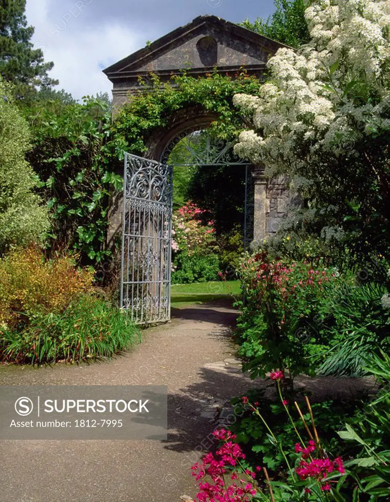 Ilnacullin Gardens, Co Cork, Ireland, Gate to the walled garden