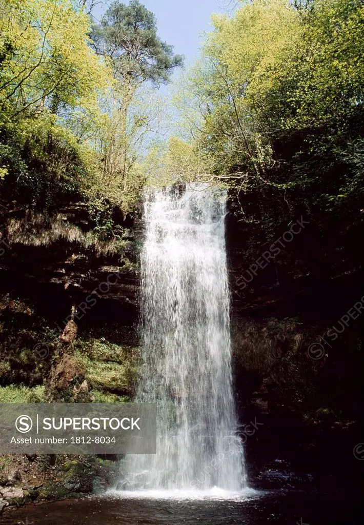 Glencar Waterfall, Co Sligo, Ireland, Waterfall made famous by W.B. Yeats in his poem The Stolen Child
