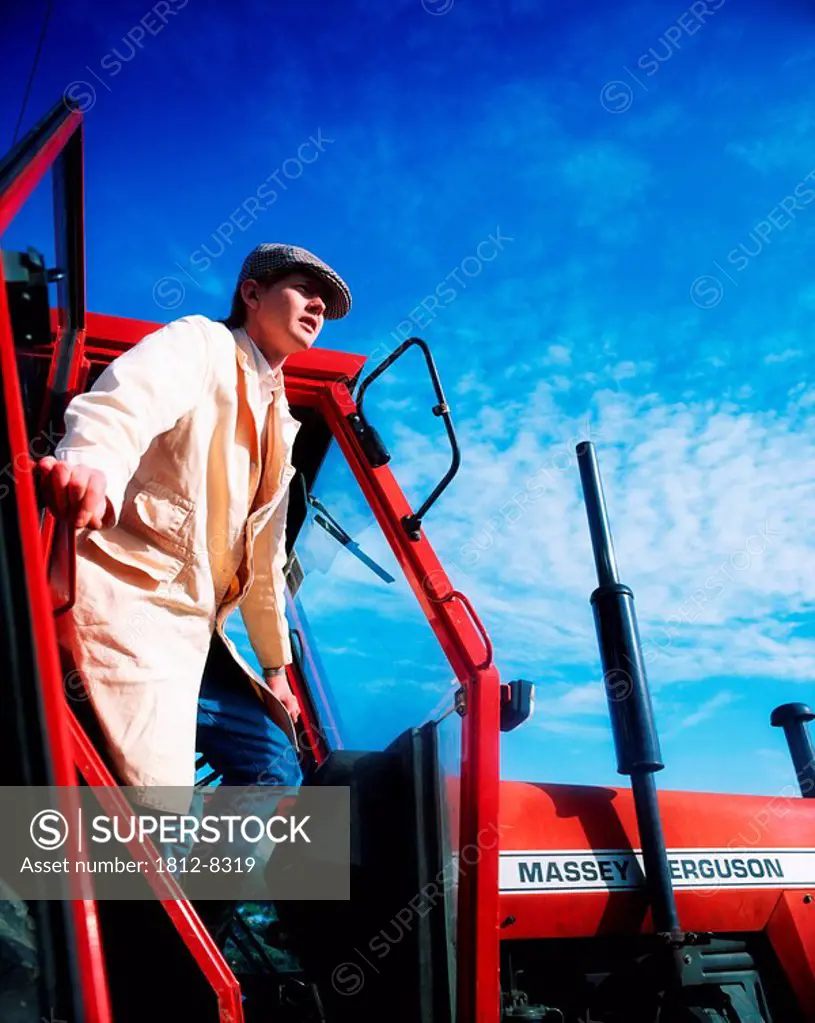 Farmer in a tractor