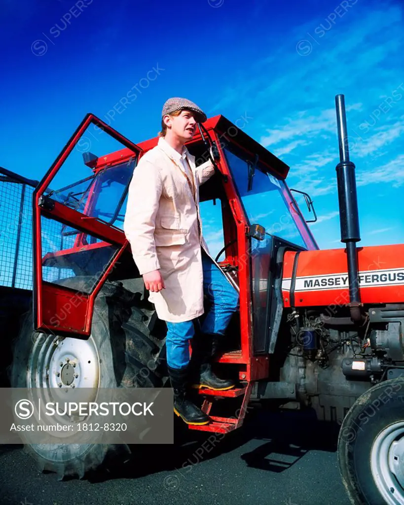 Farmer in a tractor