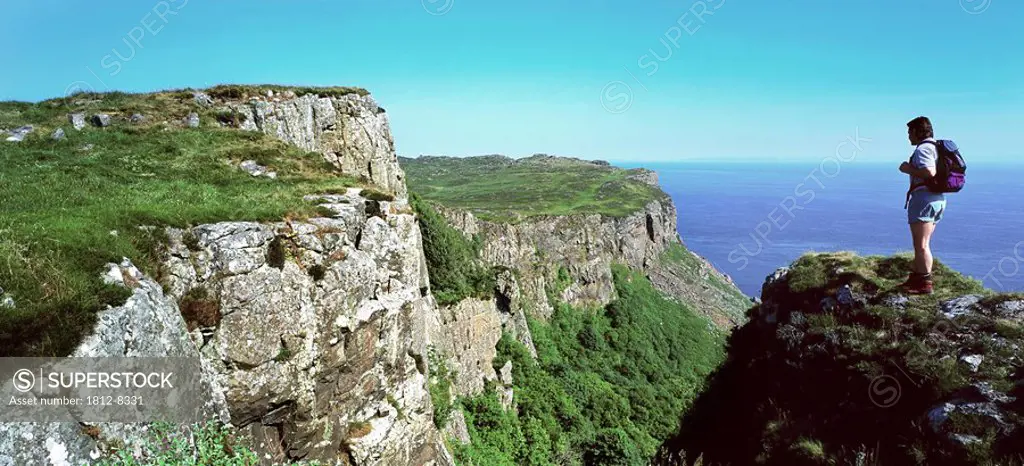 Rock Climbing, Fair Head, Co Antrim, Ireland