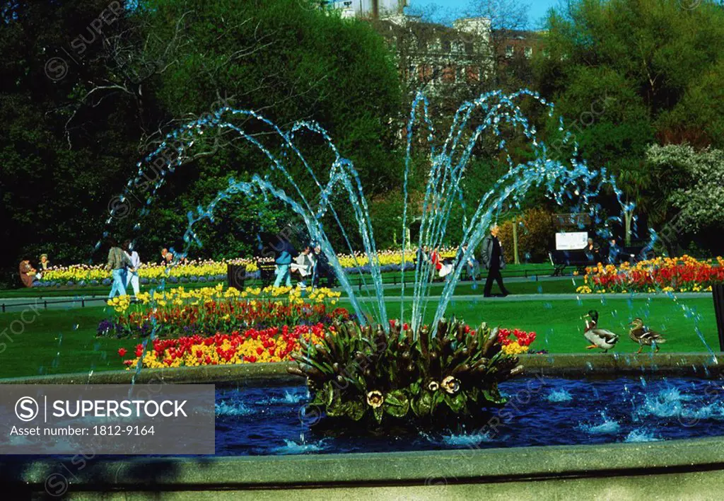 St Stephen´s Green, Dublin, Co Dublin, Ireland, Fountain in a public park