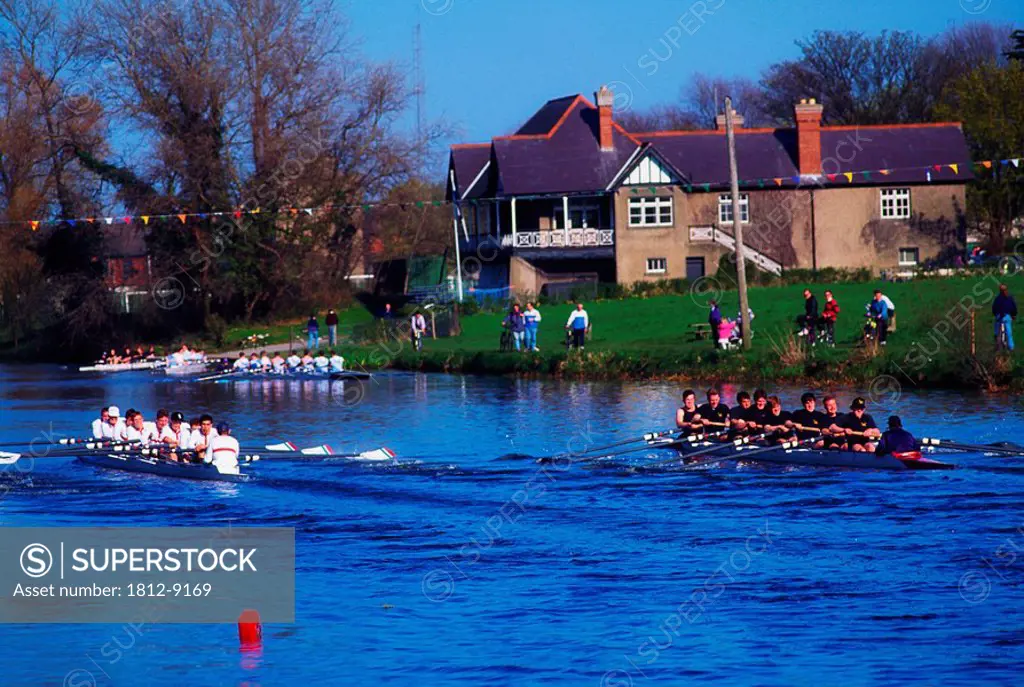 River Liffey, Dublin, Co Dublin, Ireland, Trinity College Rowing team