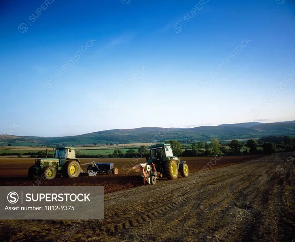 Co Tipperary, Ireland, Ploughing a field