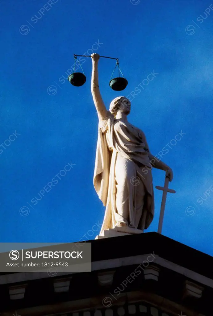 Crown Court, Belfast, Ireland, Law and Order statue