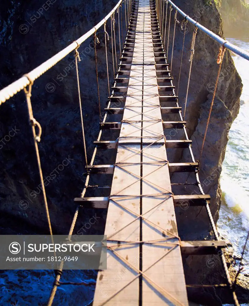 Carrick_a_Rede, County Antrim, Ireland, Close_up of a National Trust rope bridge