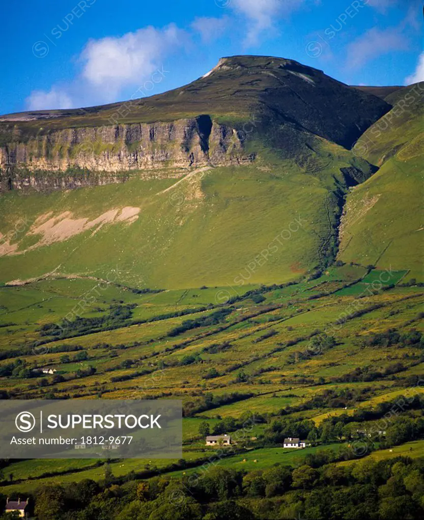 Ben Bulben, County Sligo, Ireland, Glacial valley landscape