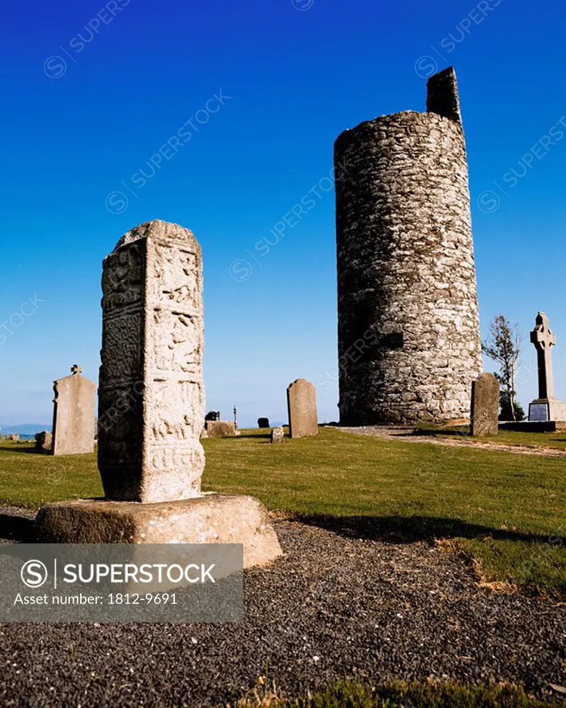Kilcullen, Co Kildare, Ireland, Round Tower and 9th Century High Cross