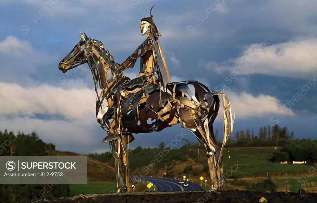 The Iron Warrior sculpture at Boyle, County Roscommon, Ireland