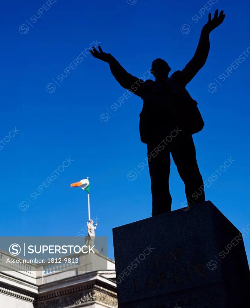 Statue of James Larkin, O´Connell Street, Dublin City, Ireland, Statue of Irish socialist activist