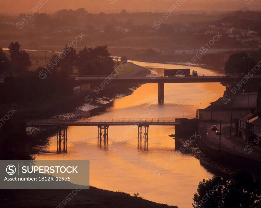 Bridges over the River Boyne in Drogheda, County Louth, Ireland