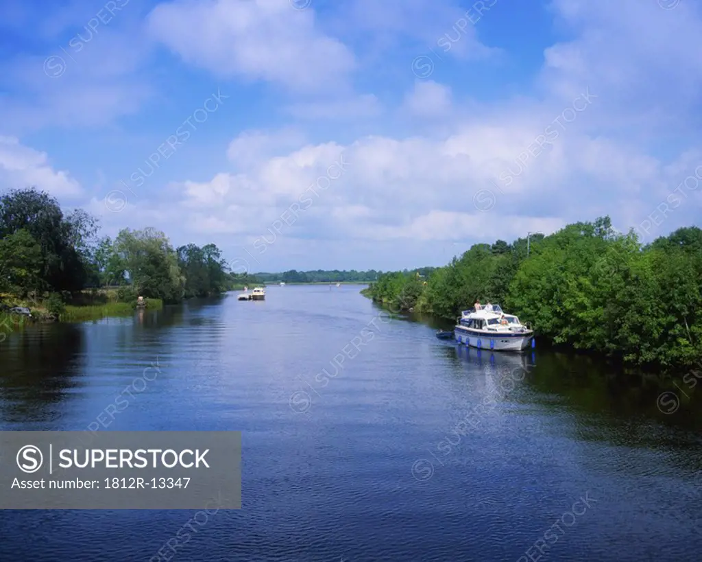 River Cruising, River Shannon at Rooskey, Co Roscommon, Ireland