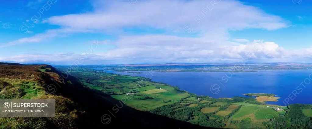 Co Fermanagh, Lower Lough Erne looking towards Belleek, Ireland